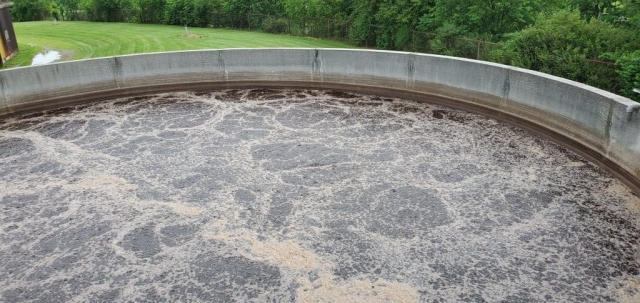 water treatment aeration basin