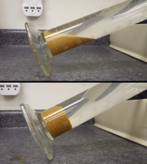 sediment in water testing cylinders